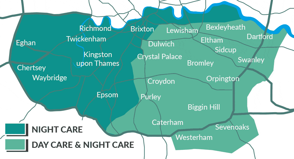 Homecare areas we cover